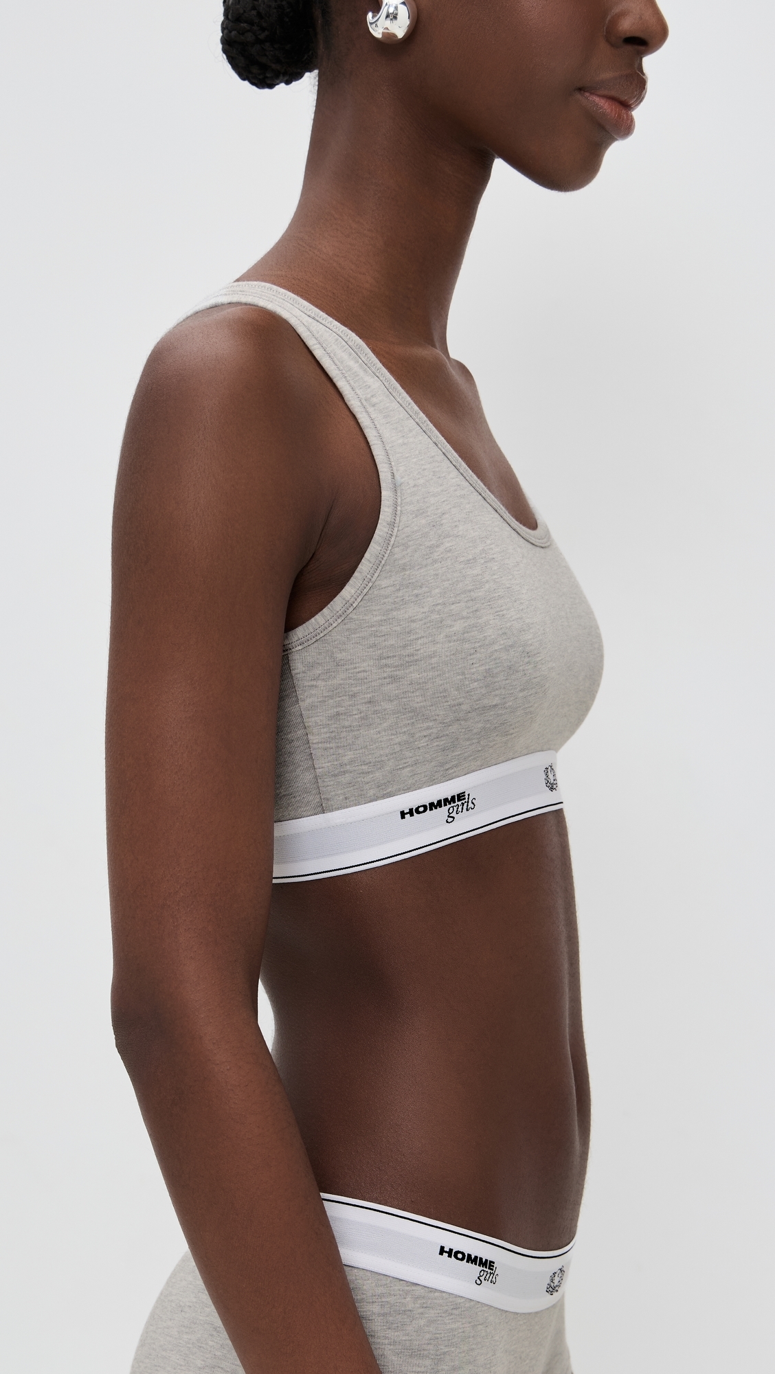 Homme Girls X Fruit of the Loom Classic Sports Bra 3-Pack Black/Heather Grey/White