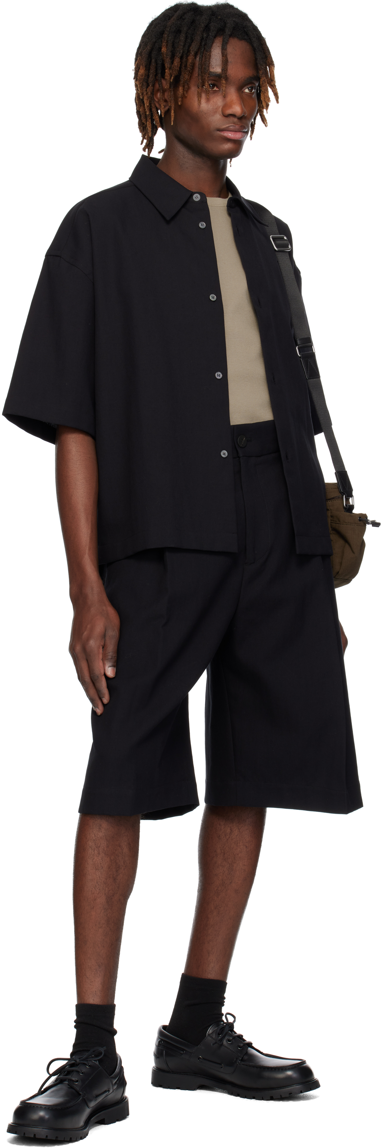 Studio Nicholson Black Fowld Shorts