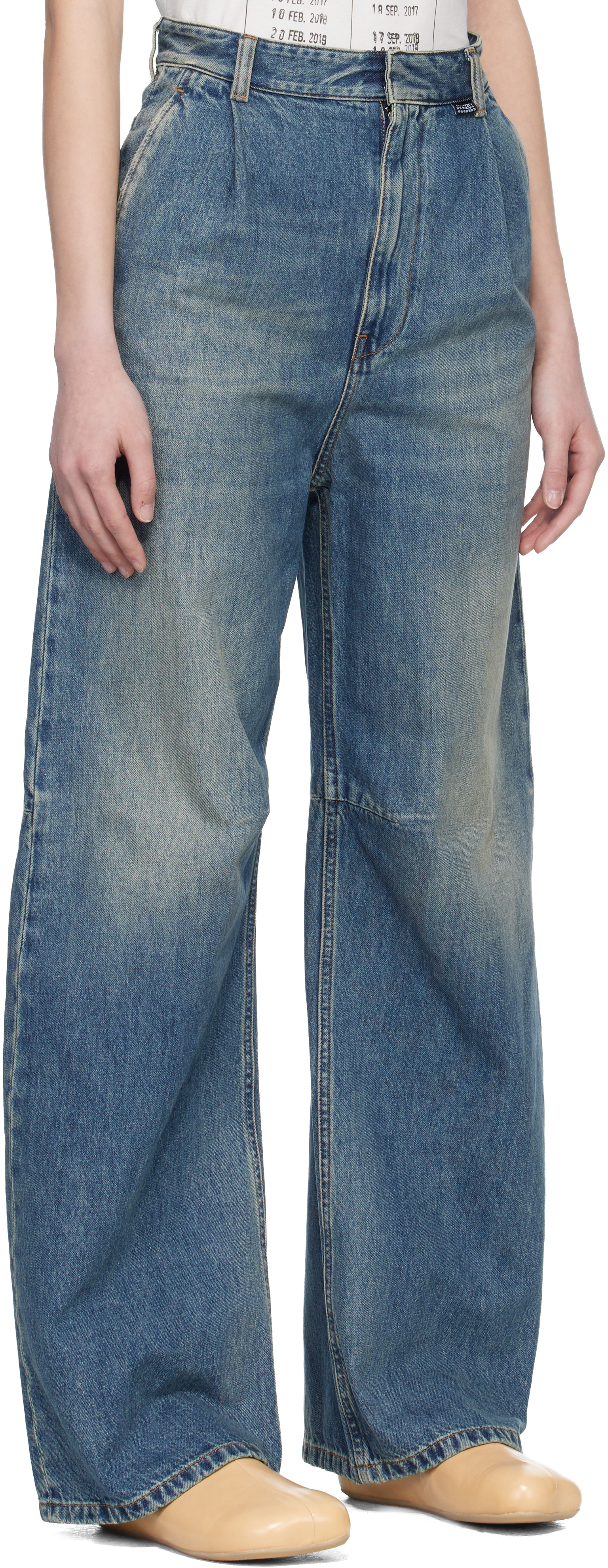 Blue Wide-Leg Jeans