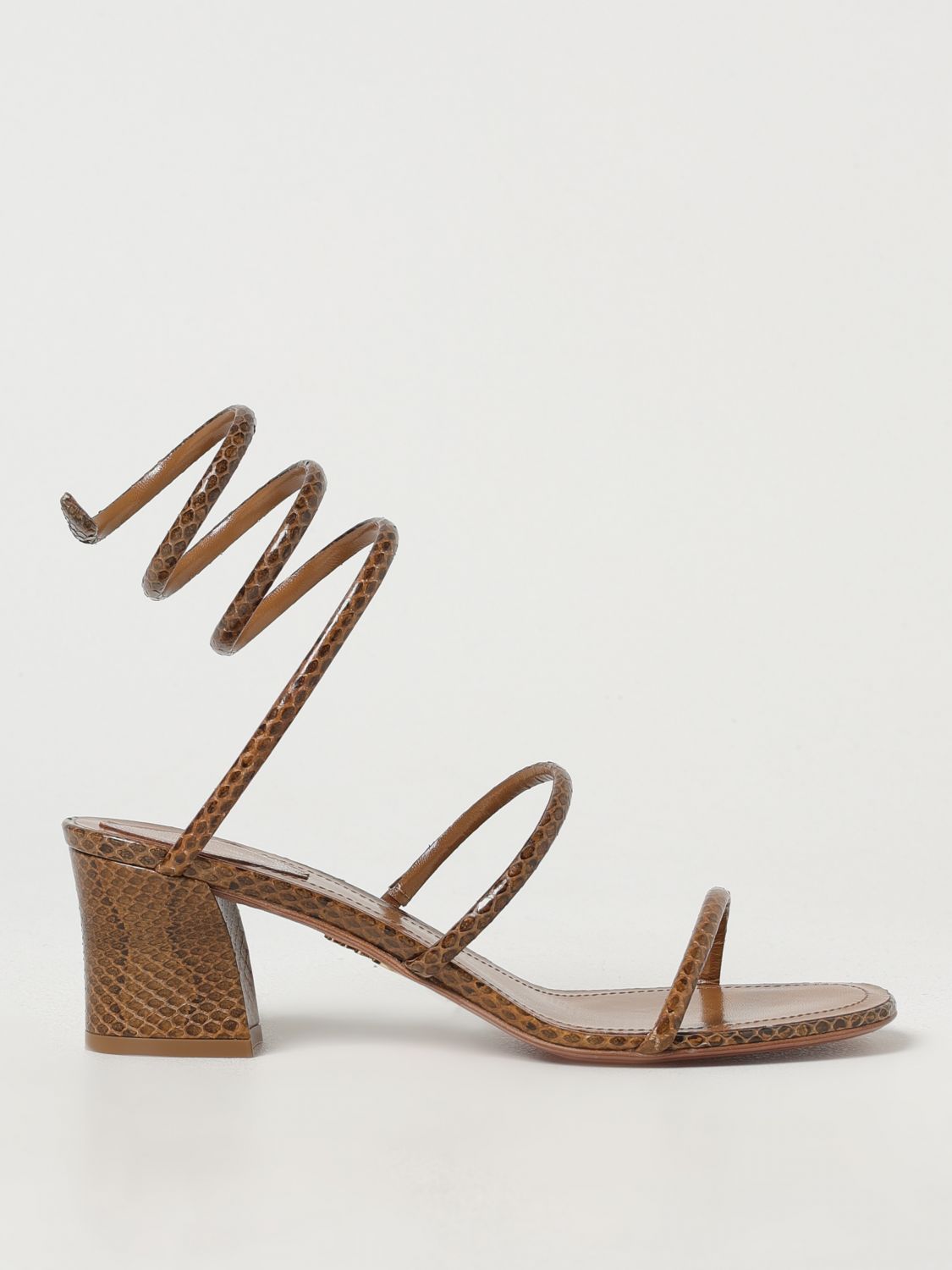 Heeled Sandals RENE CAOVILLA Woman color Leather