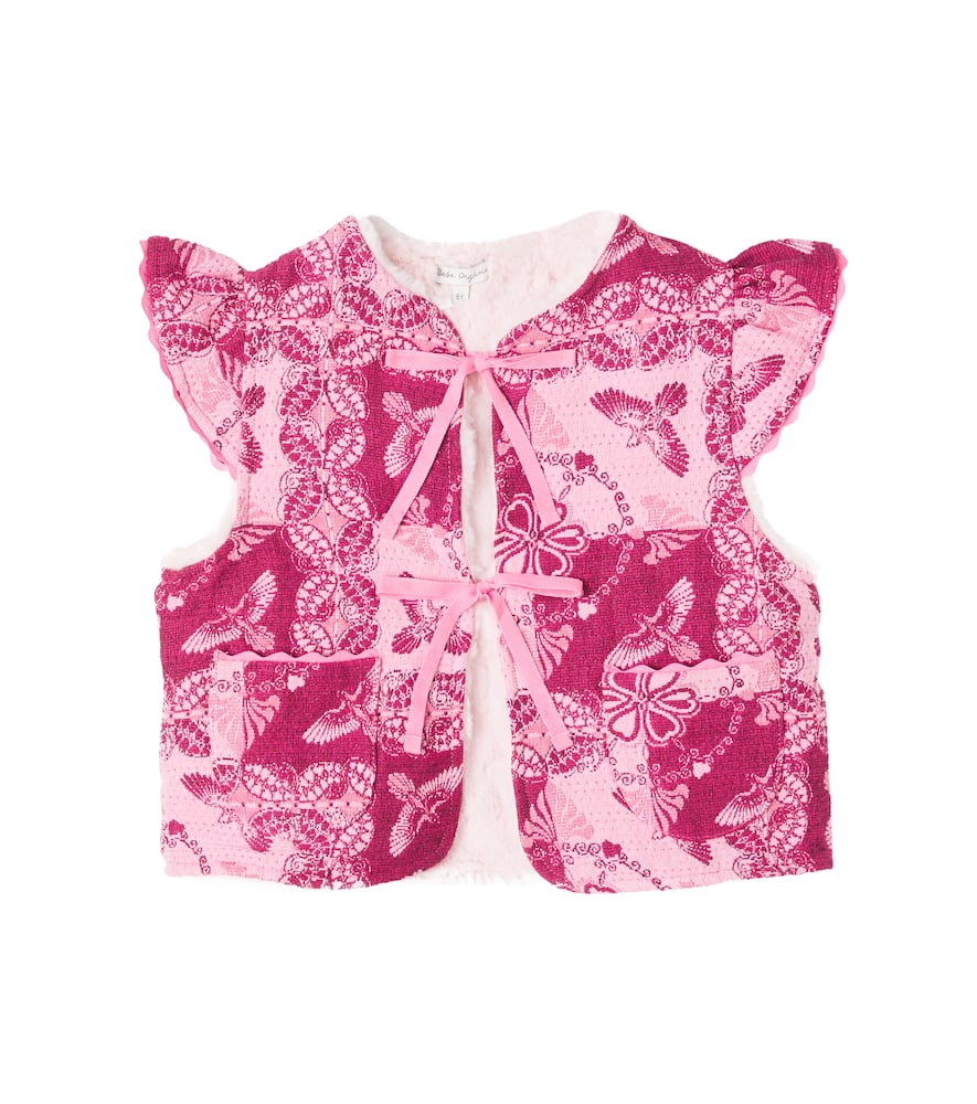 Nina needlepoint cotton-blend vest