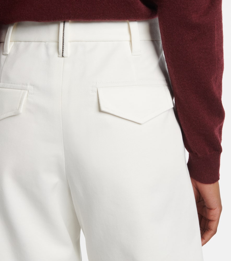 Cotton barrel-leg pants