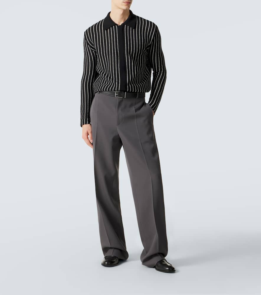 Wool wide-leg pants