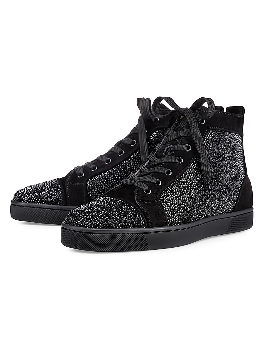 Men's Louis Strass High-Top Sneakers - Black