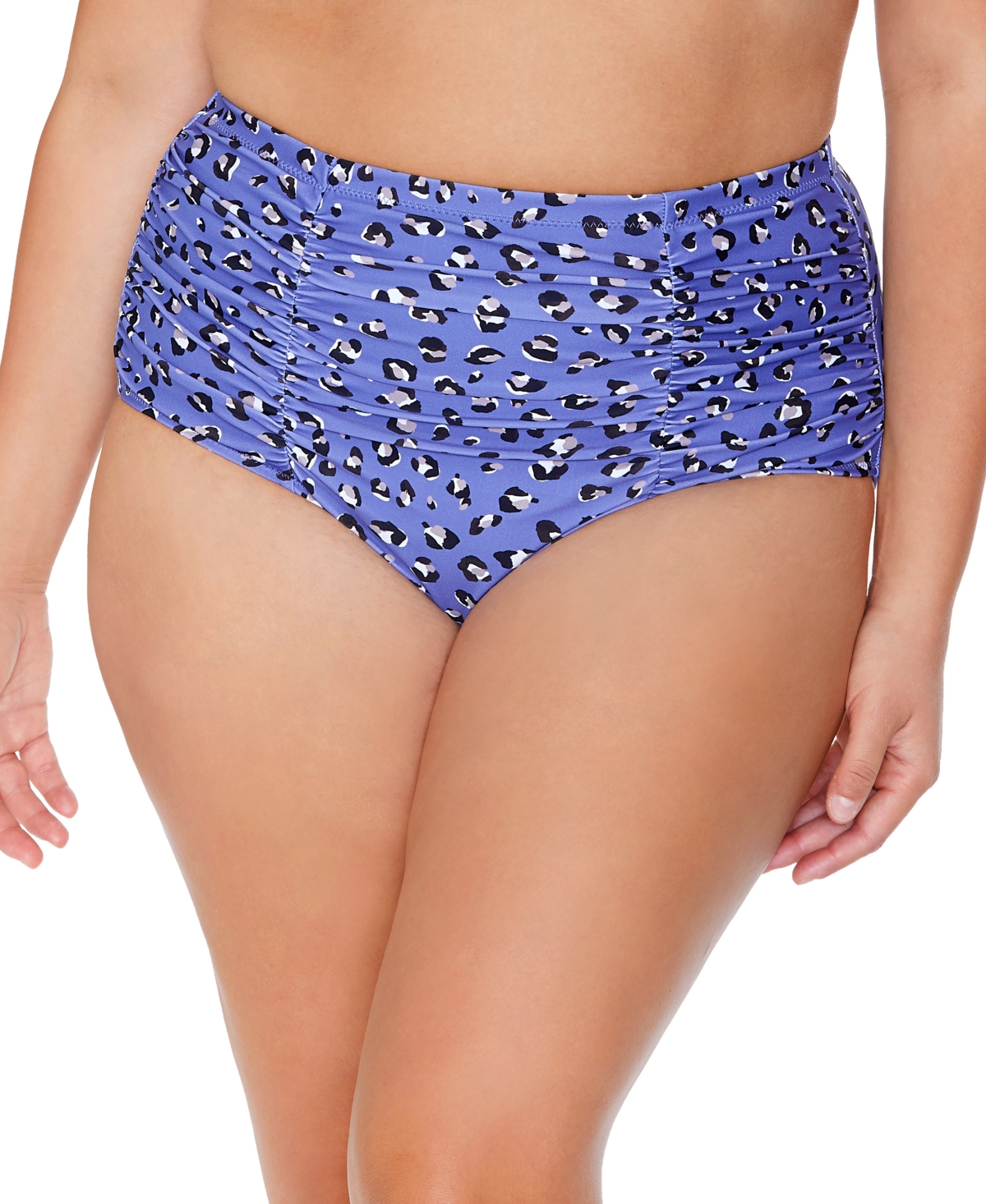 Plus Costa High-rise Bikini Bottoms In Grey
