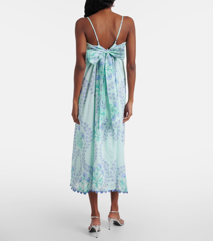 Floral cotton midi dress