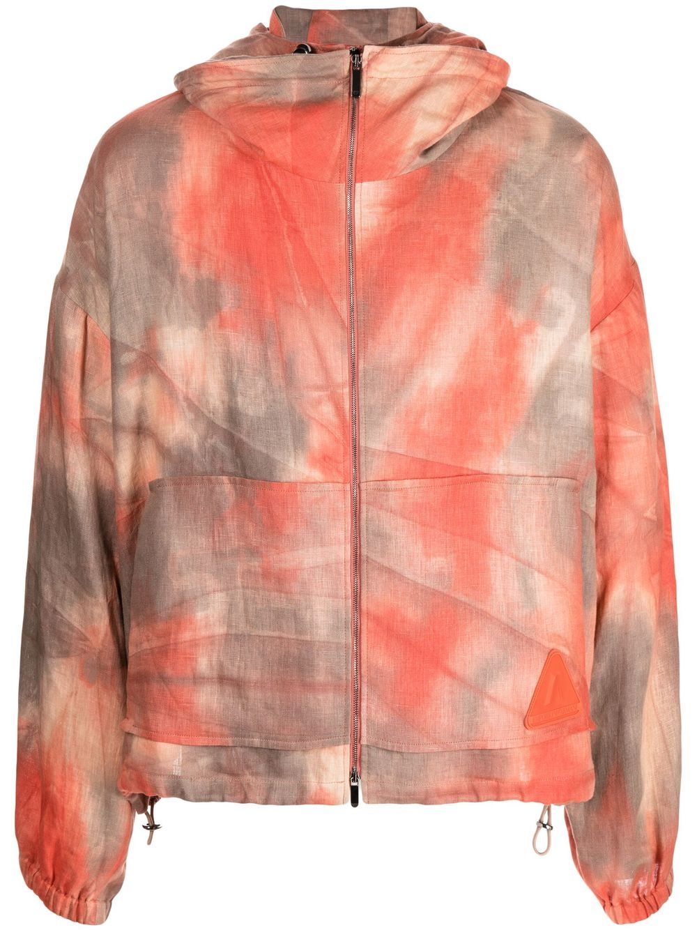 Tie-dye hooded jacket - Orange