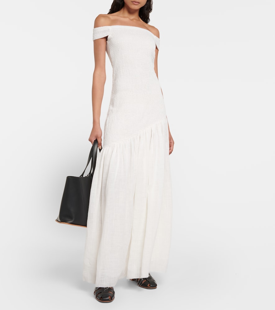 Veloso linen and silk maxi dress