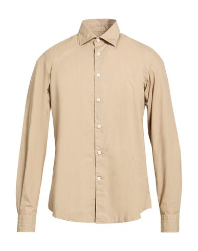 Blaine. Man Shirt Camel Size L Cotton