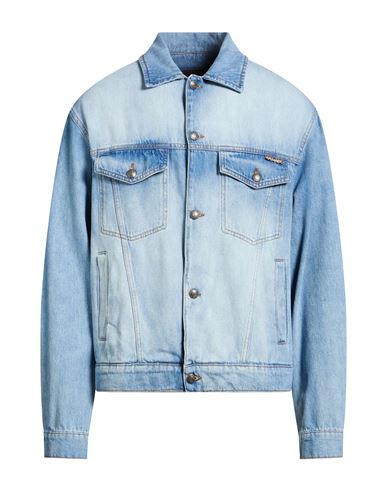 Man Denim outerwear Blue Size 36 Cotton