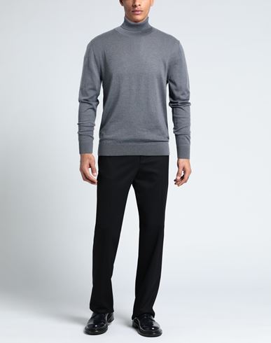 Man Turtleneck Grey Size 40 Merino Wool