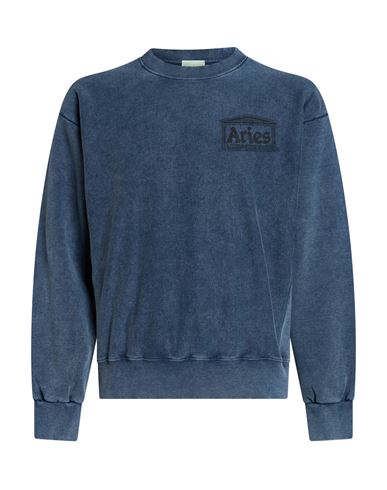 Man Sweatshirt Slate blue Size L Cotton