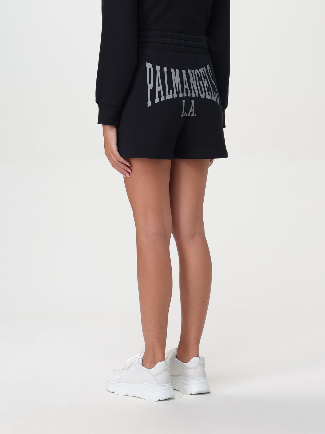 Logo-print cotton track shorts - Black
