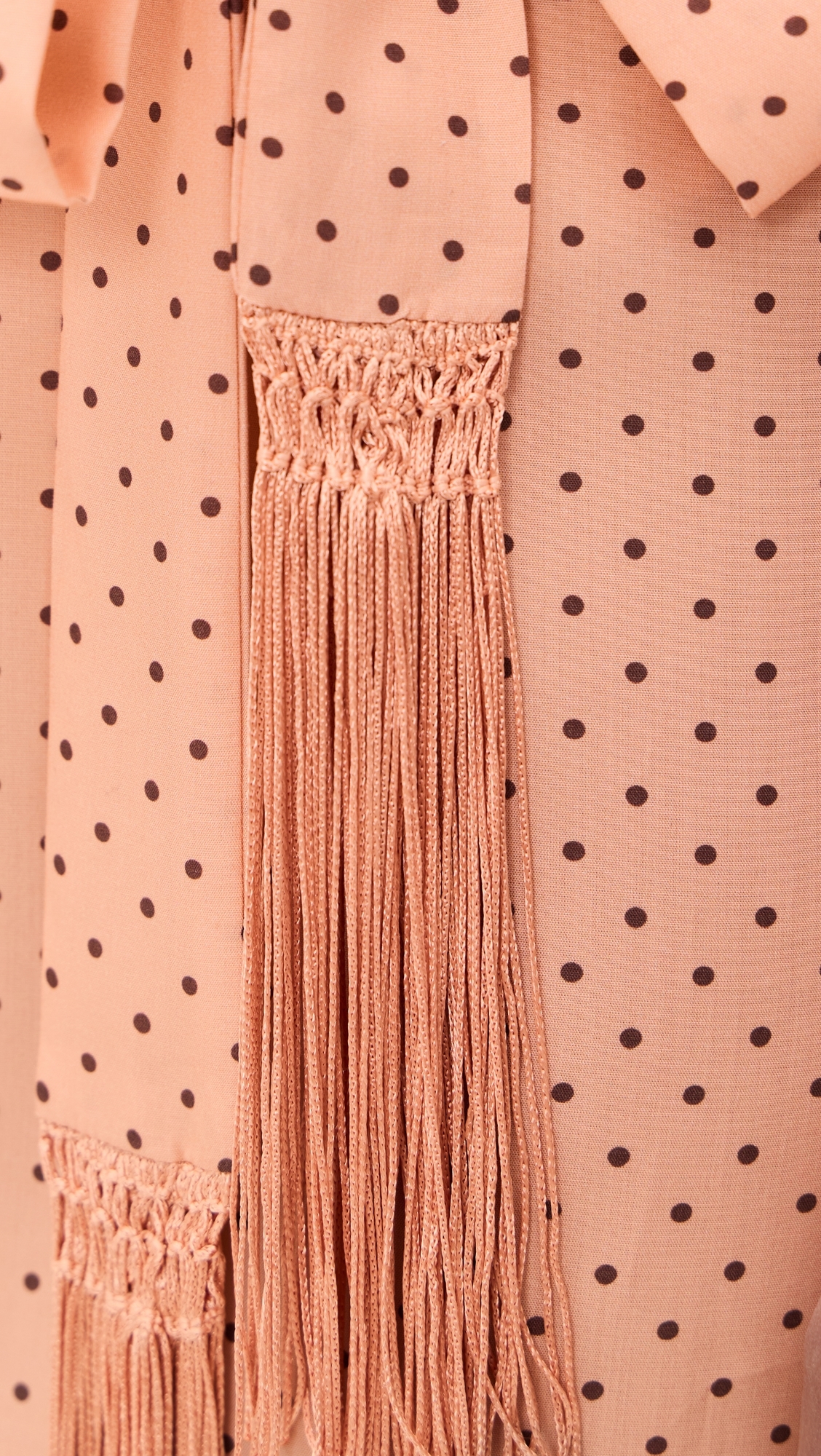 Evie Mini Dress Tangerine Polka Dot