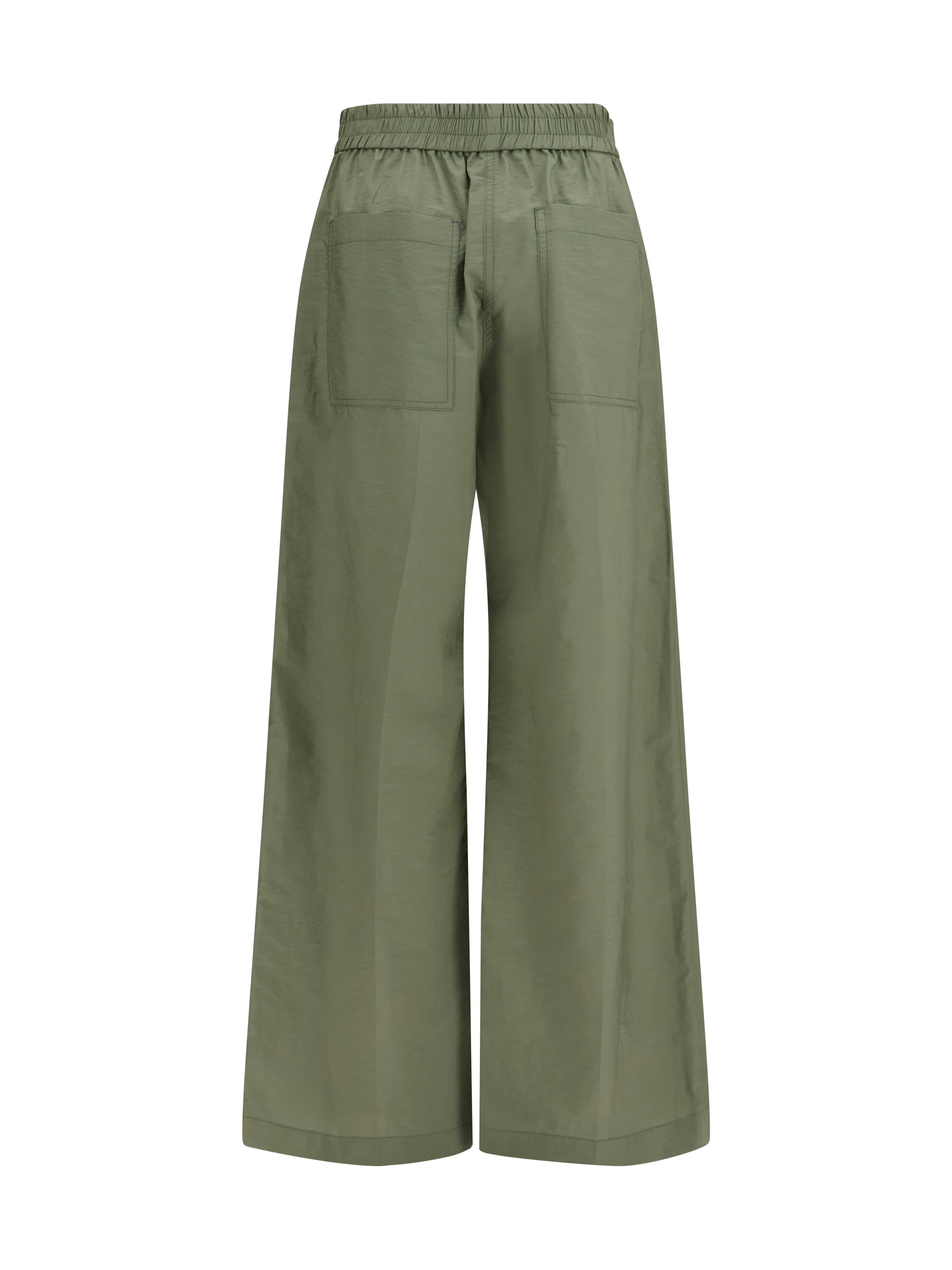 Relaxed Cotton Trousers — Green