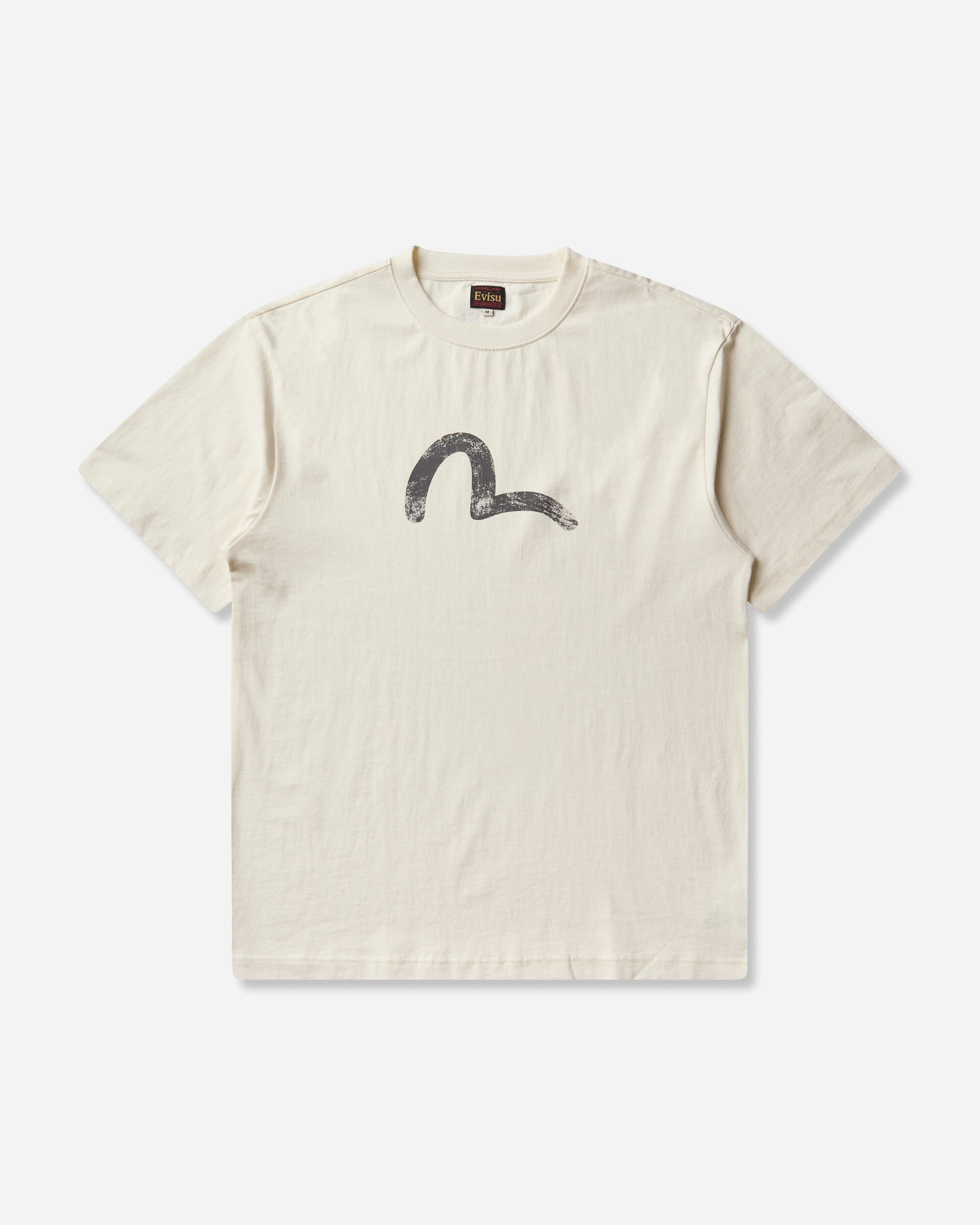 Men s Ebisu and Seagull Print T-Shirt Ecru