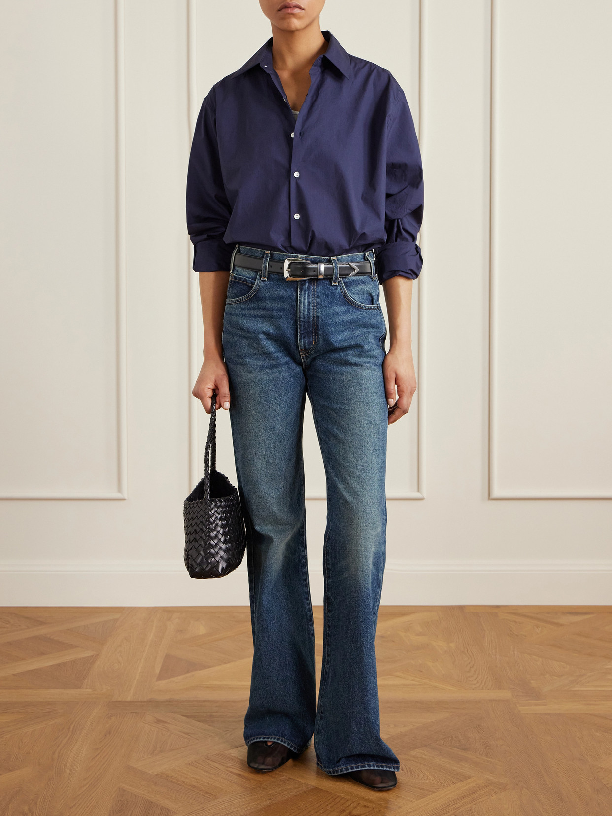 Cotton-poplin Shirt - Navy