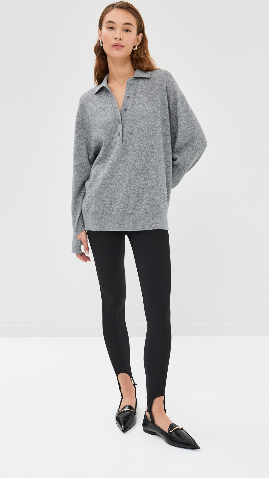Compact Ultra Stretch Knit Stirrup Leggings Black