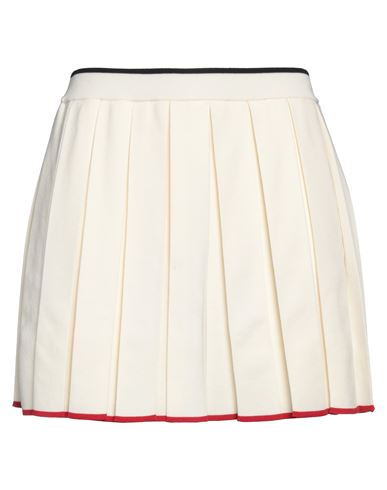 Thom Browne Woman Mini skirt Ivory Size 2 Virgin Wool, Polyamide, Elastane