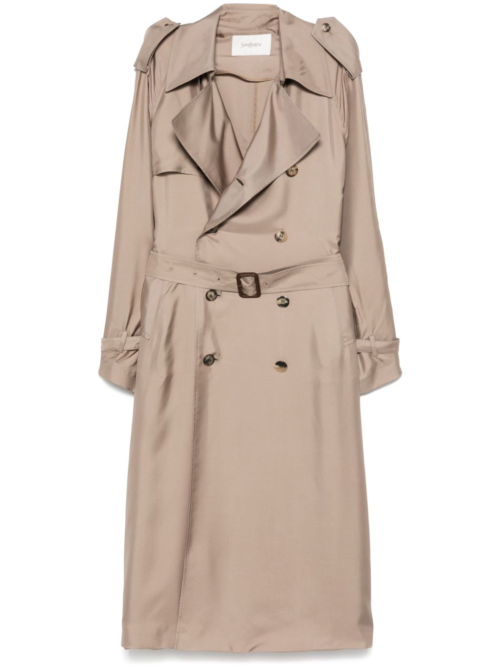 Silk trench coat - Neutrals