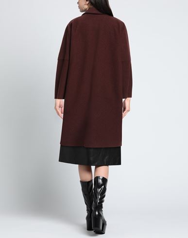 Woman Coat Chocolate brown Size XS/S Virgin Wool