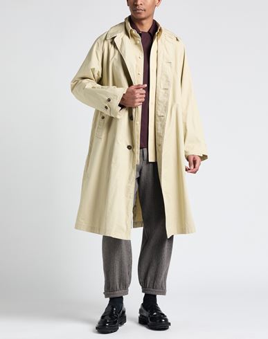Man Overcoat & Trench Coat Beige Size 36 Cotton
