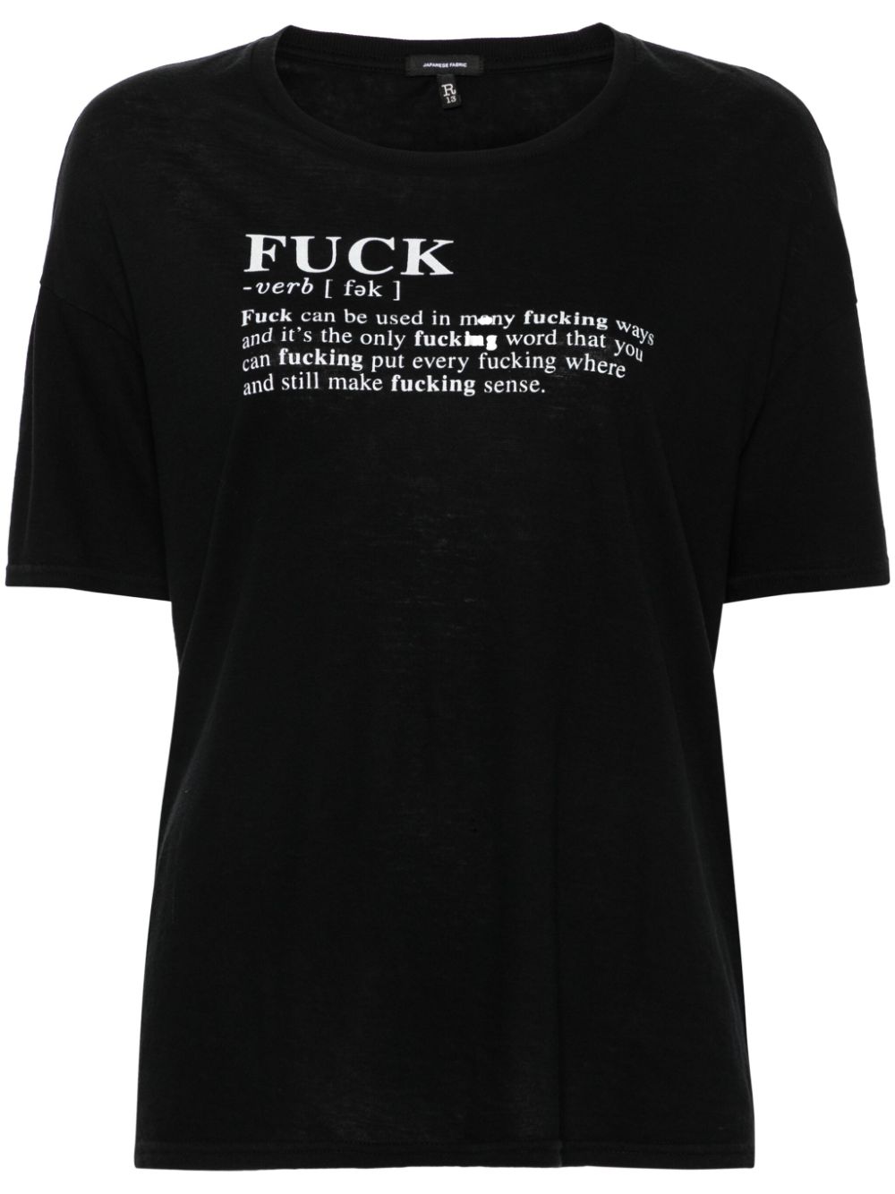 Slogan-print T-shirt - Black