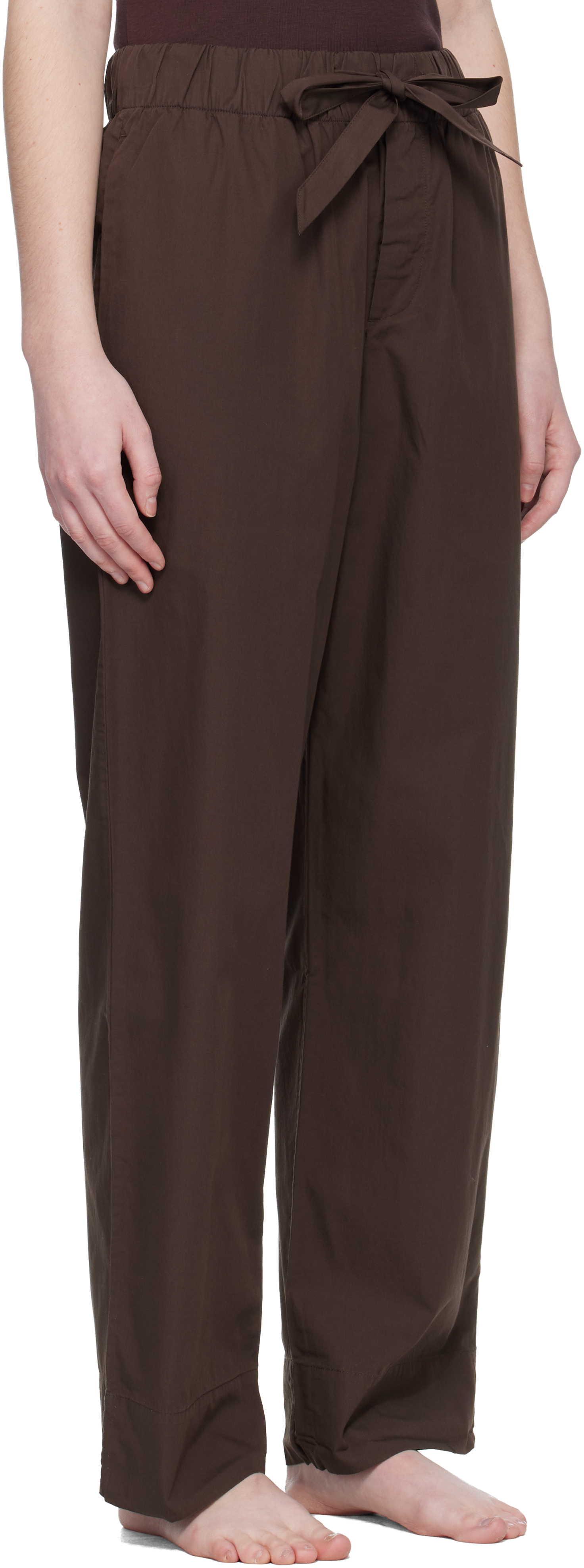 Brown Poplin Pyjama Pants