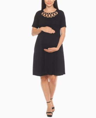 Womens Crisscross Neckline Maternity Dress