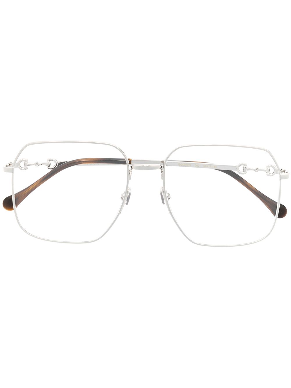 GG095 Horsebit detail glasses - Silver