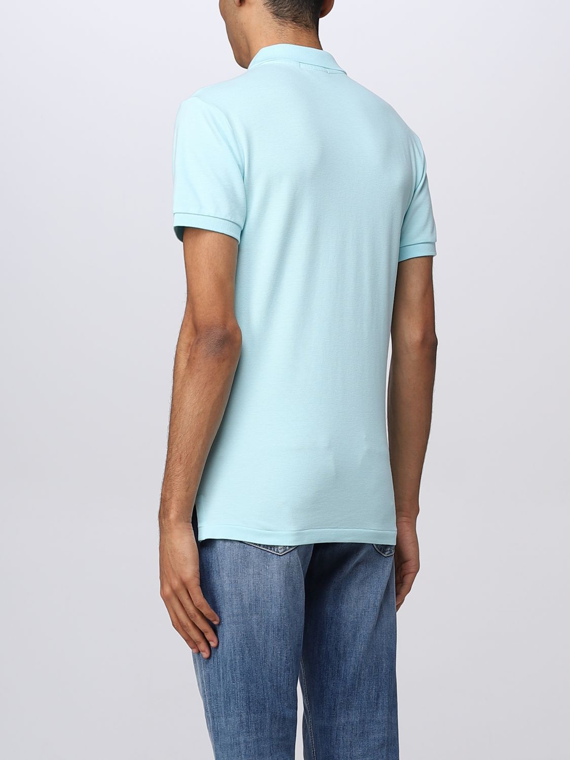 Polo Shirt Men color Turquoise