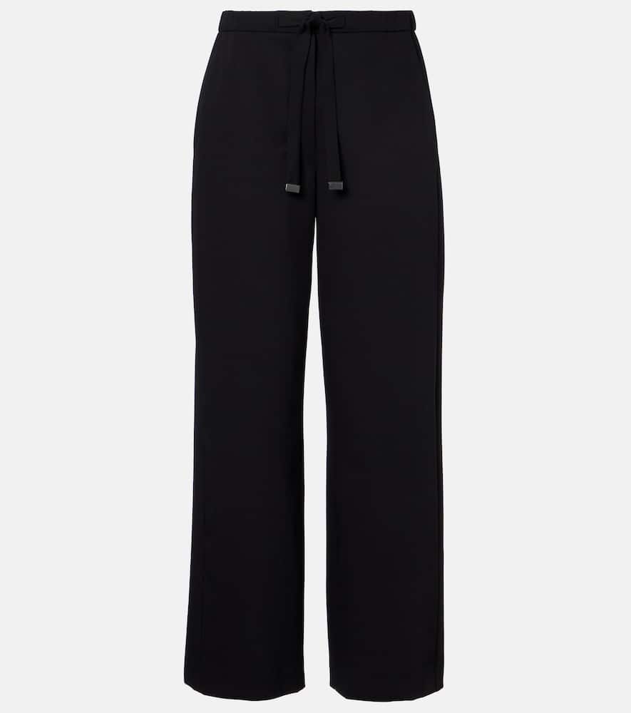 Argenta virgin wool crêpe wide-leg pants