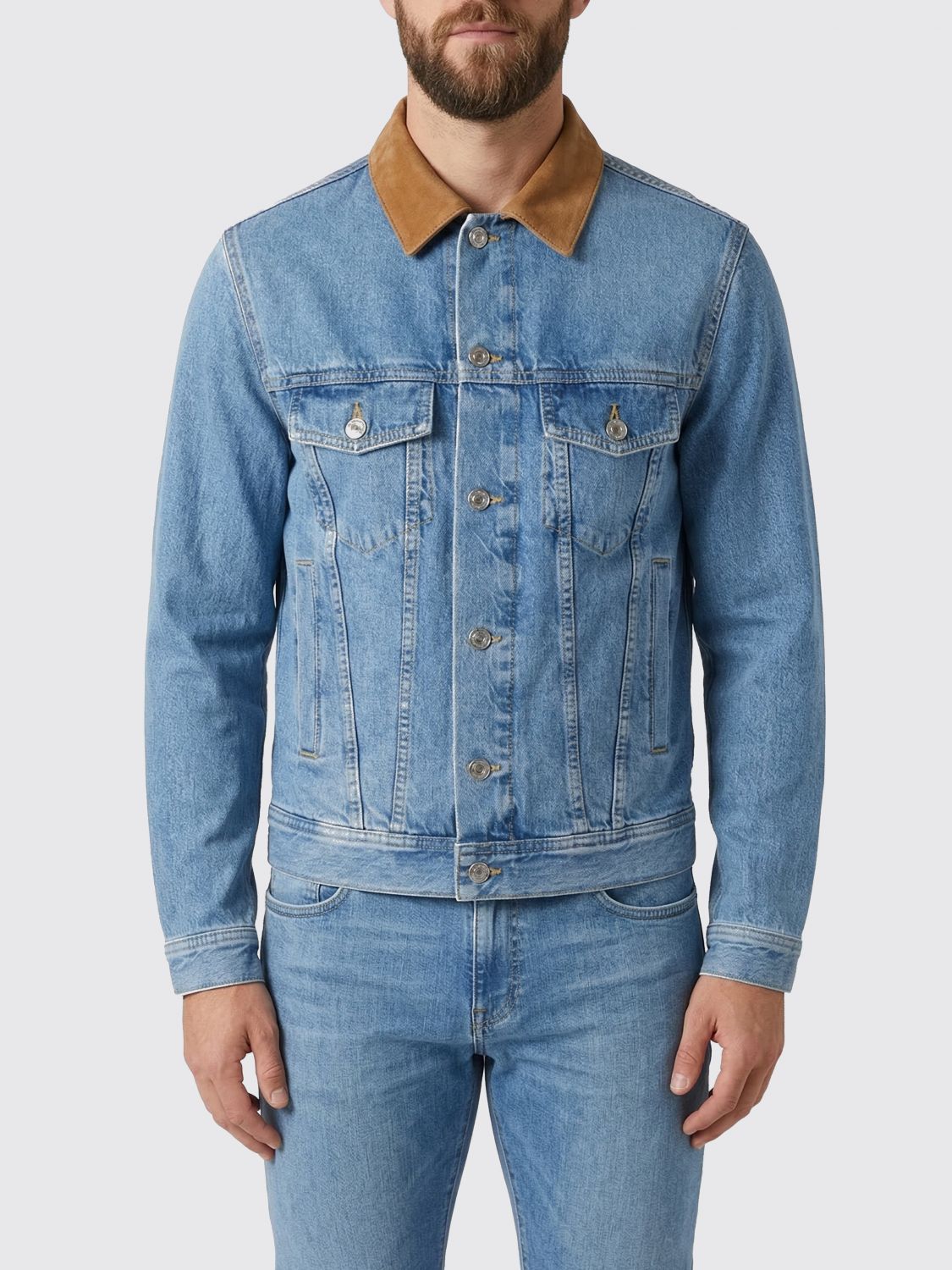 Jacket Men color Gnawed Blue
