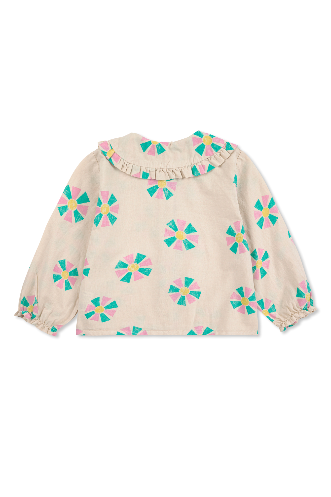 Shirt With Colorful Print, Unisex, Cream