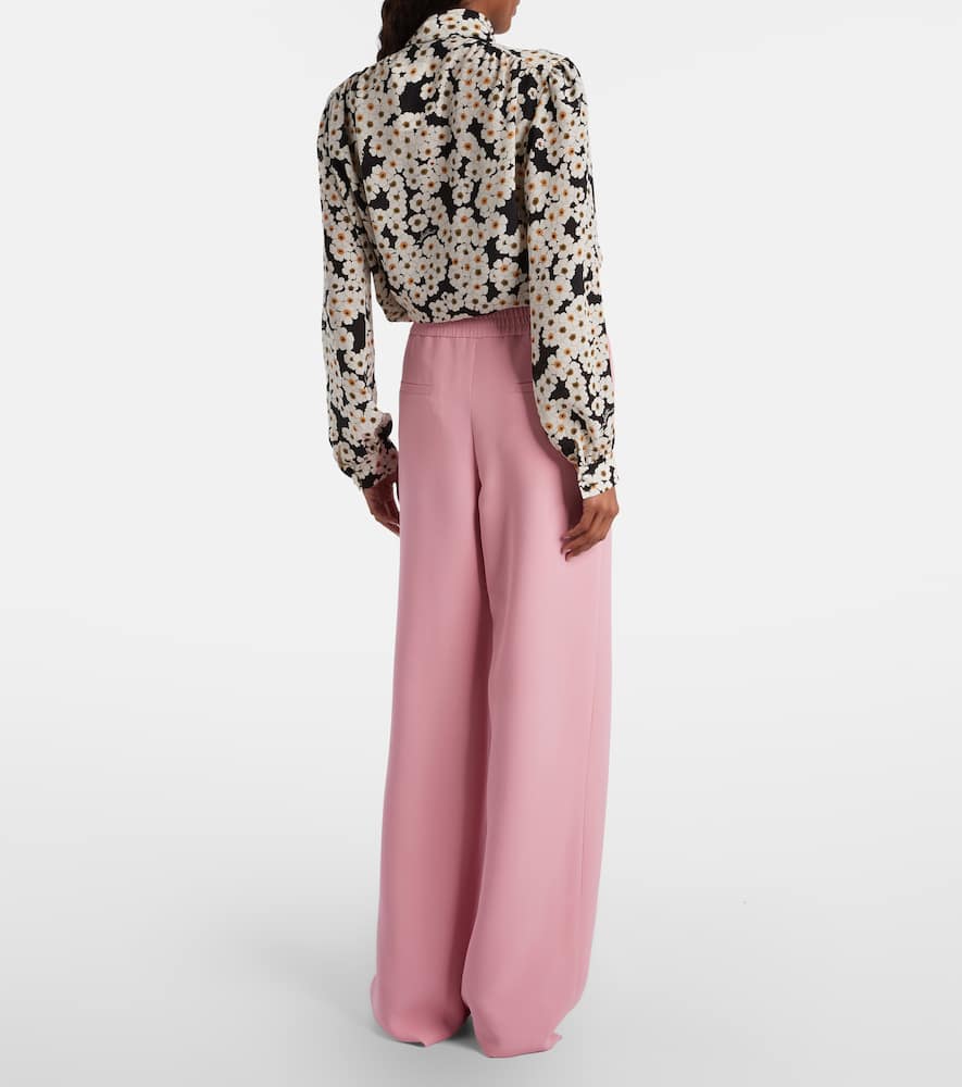 Silk wide-leg pants