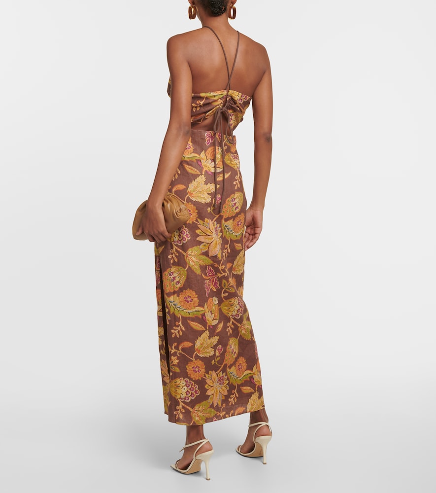 Josefina floral linen midi dress
