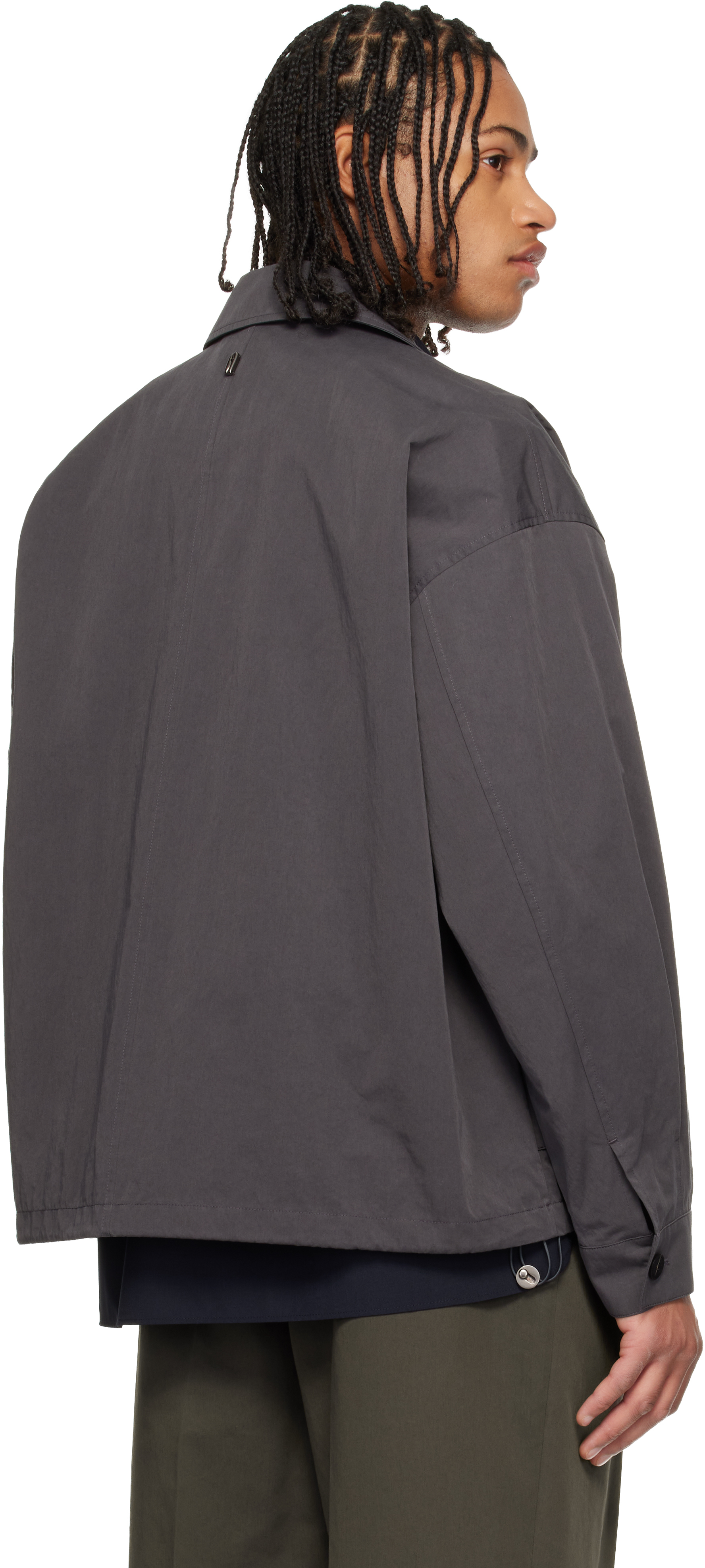 Gray Cargo Pocket Jacket