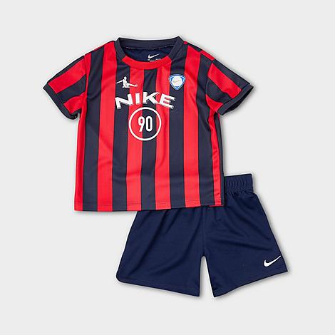 Infant Goal Mode Soccer Jersey and Shorts Set in Midnight Navy/Red
