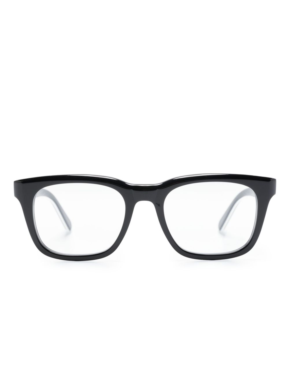 Two-tone wayfarer-frame glasses - Black