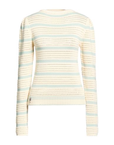 Woman Sweater Ivory Size L Viscose, Cotton