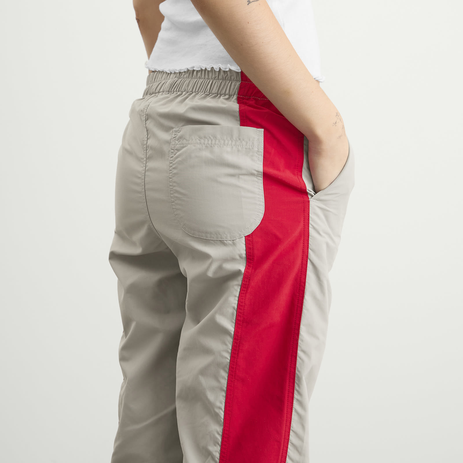 Women's Tyler Trousers in Grey/Red