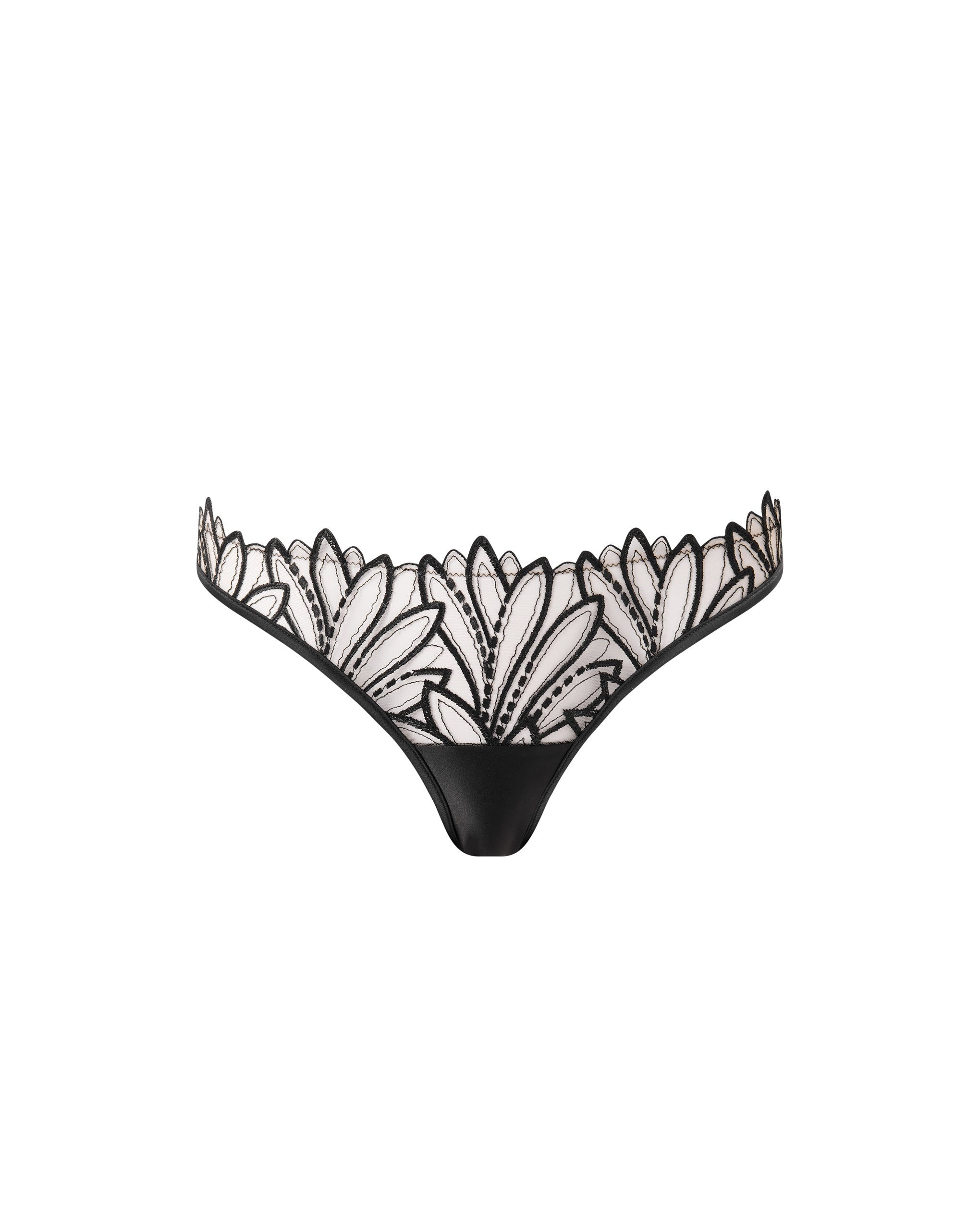 Bluebella Pavlina Floral Embroidered Panty Black