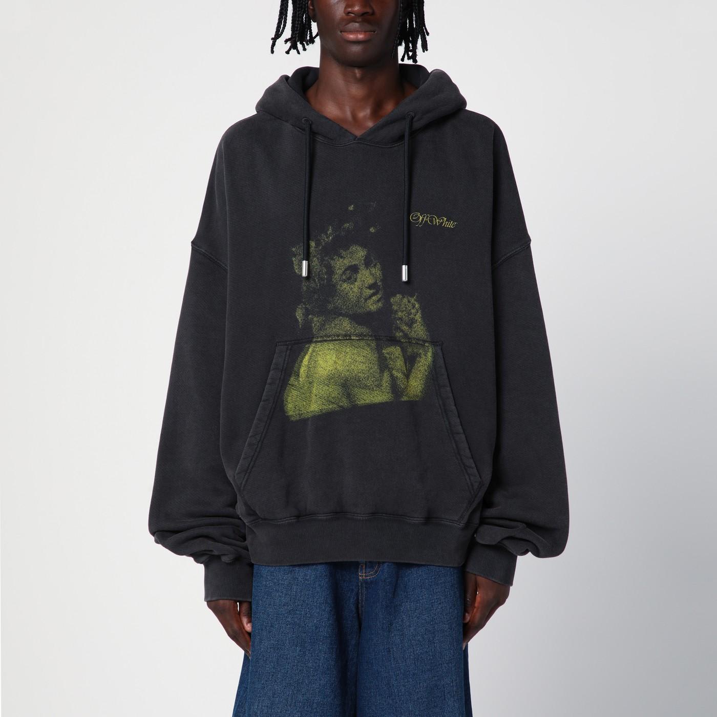 Black Hoodie With Logo Print