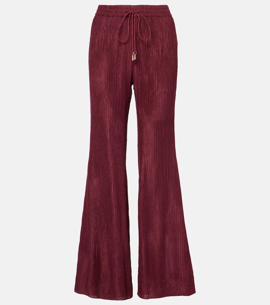 Claude silk flared pants