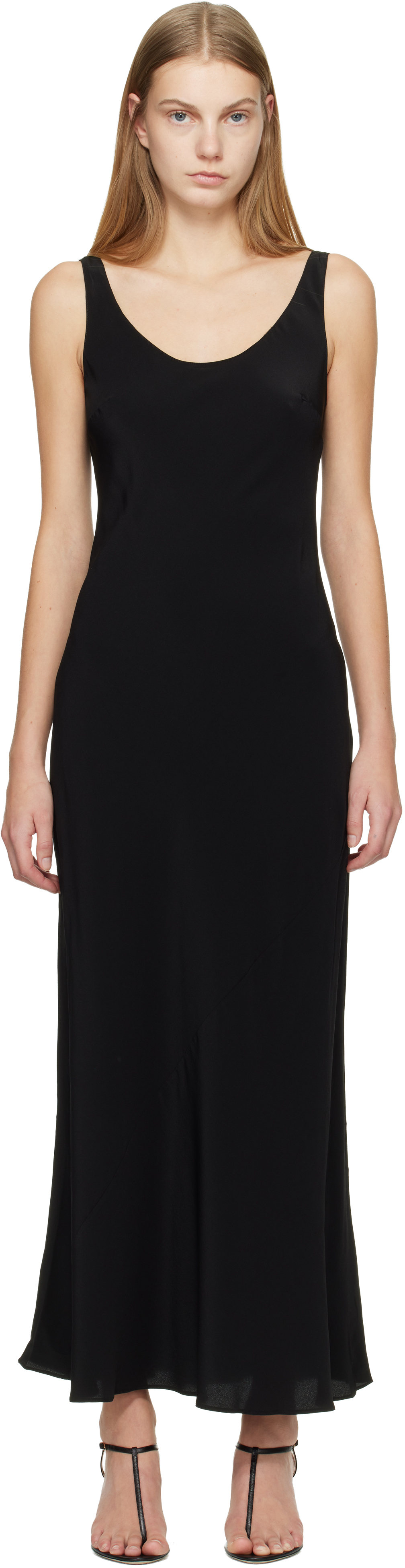 Black Bias Tank Maxi Dress