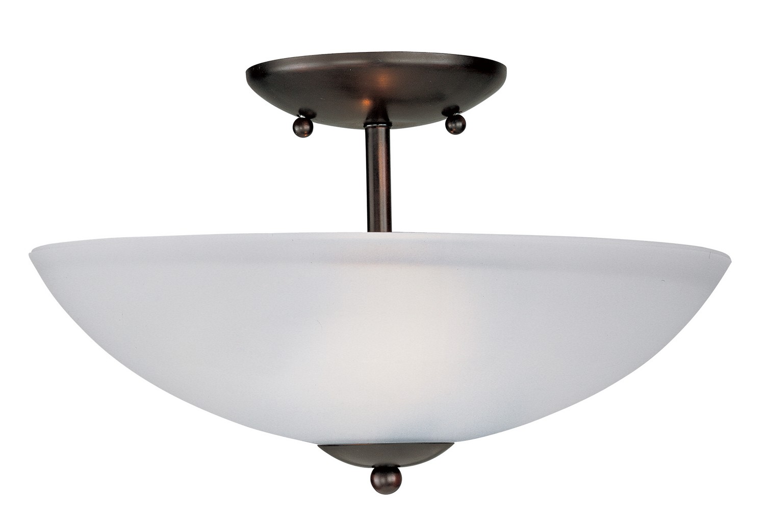 Black Two Light Semi-Flush Mount from the Logan Collection