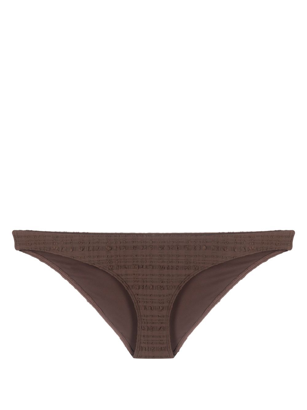 Textured bikini bottoms - Brown