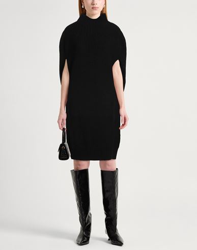 Woman Mini dress Black Size L Acrylic, Viscose, Wool, Alpaca wool