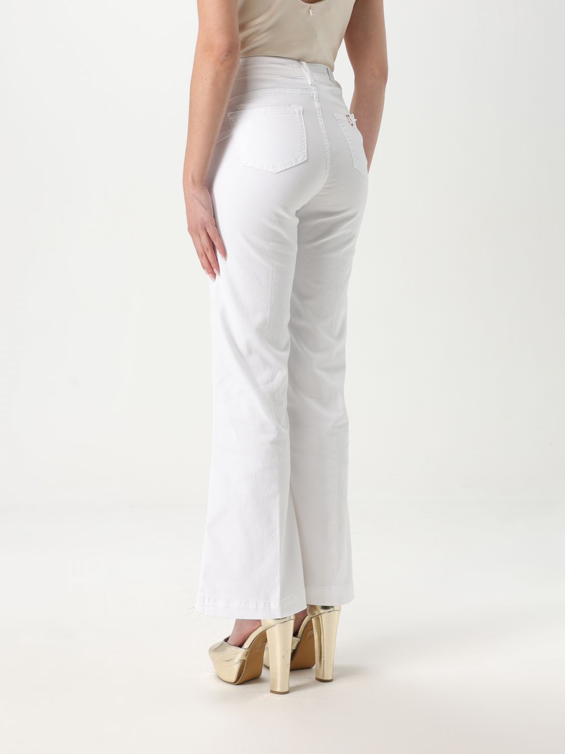 Pants LIU JO Woman color White