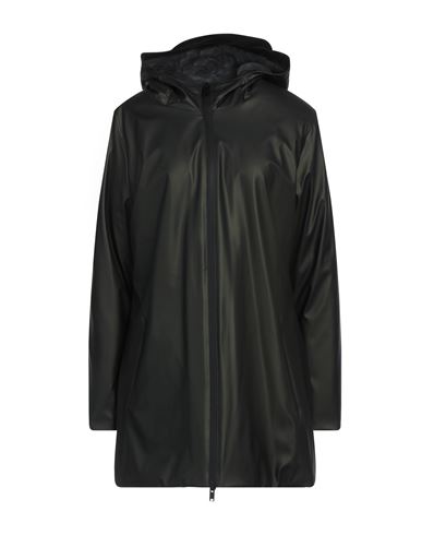 Woman Coat Dark green Size XL Polyester, Polyurethane